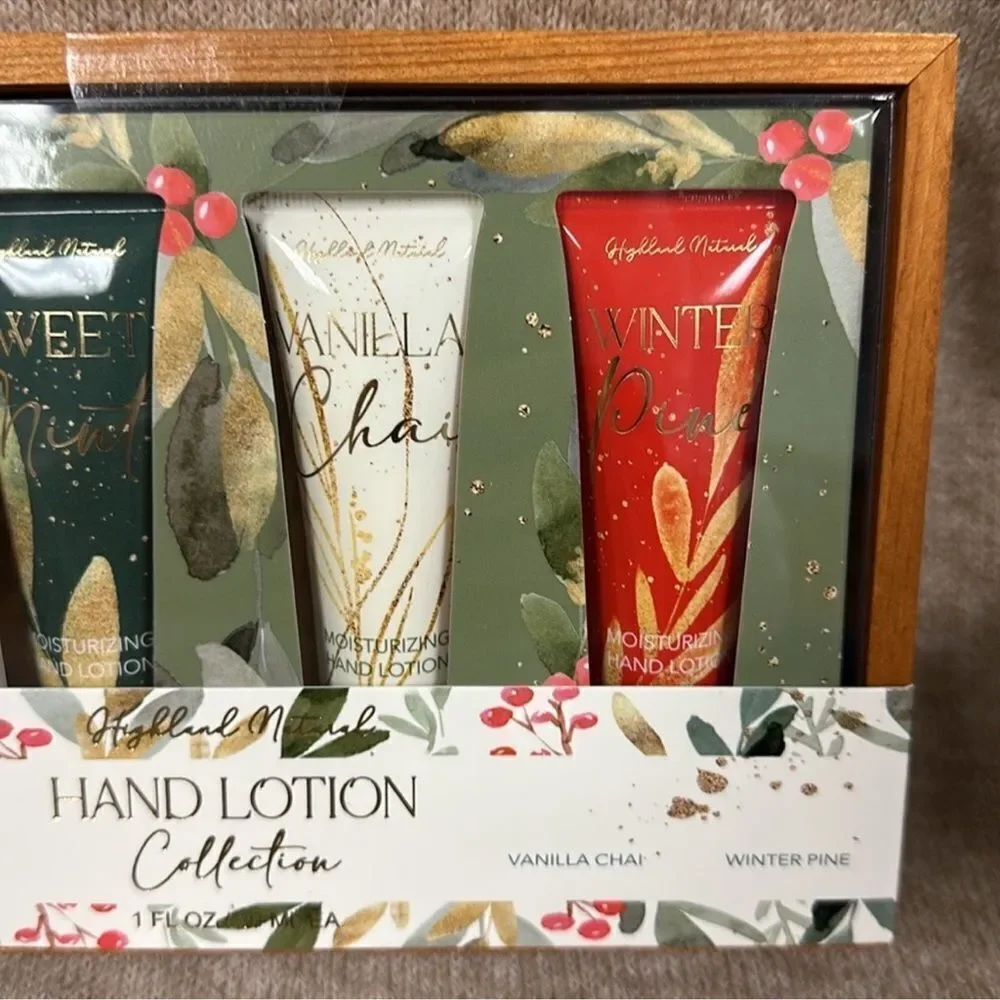 Bloom & Field Highland Natural Winter Holiday Hand Lotion Collection Gift Set